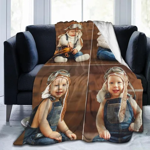 Miniatura 10 de Manta personalizada con fotos, texto, manta personalizada de collage de fotos, manta de franela personalizada, ropa de cama de cumpleaños, Navidad