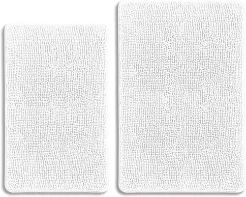 Miniatura 409 de Alfombra de baño pequeña de 12 x 18 pulgadas, lavable y absorbente, antideslizante, alfombra de baño de felpilla gruesa y suave para baño, ducha