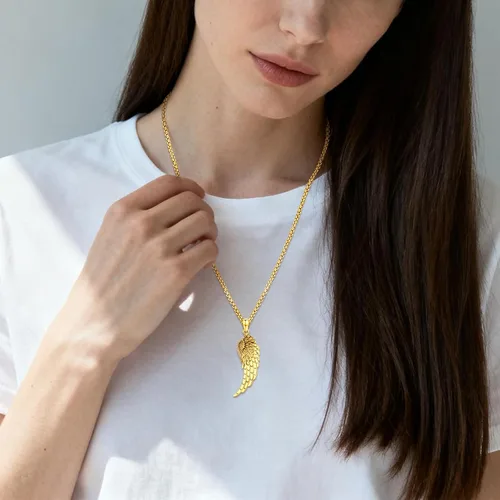 Miniatura 173 de Collar de alas de ángel de plata de ley 925, ángel de la guarda, enfermera RN caduceo, dije de ángel de cristal, joyería de regalo para mujer