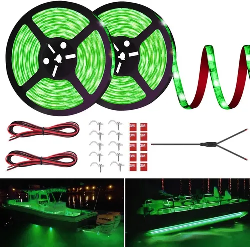 Miniatura 10 de Tira de luces LED para lancha, 32.8 pies, luces LED de pontón marino, luz interior de barco impermeable, luces debajo del túnel, luz de cubierta