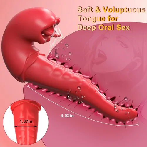 Miniatura 2 de Vibrador de lengua para mujer, juguetes sexuales con aplicación 3 en 1, juguete de lengua para mujeres, juguetes sexuales de rosa, vibrador de punto