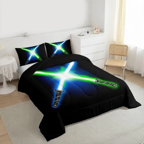 Miniatura 2 de Feelyou, juego de ropa de cama estilo vaquero tamaño individual para niños, juego de edredón occidental para niños y niñas, desierto del lejano