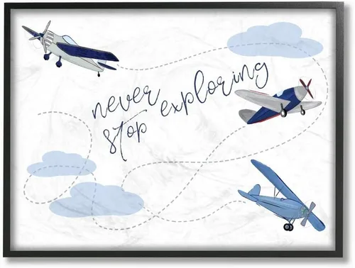 Miniatura 30 de Placa de pared The Kids Room by Stupell Aviones, trenes y automóviles, 16 x 20 pulgadas