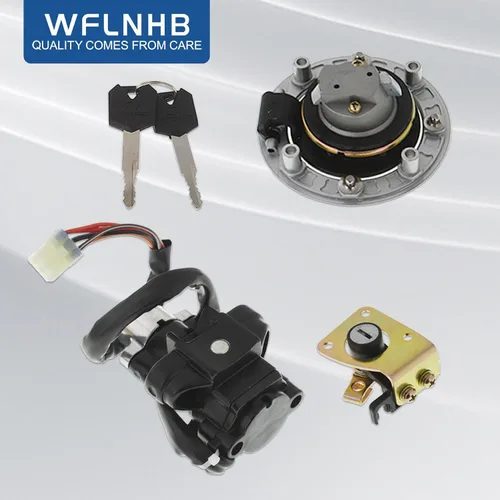 Miniatura 2 de WFLNHB Tapa Cubierta del Interruptor de Encendido Cerradura del Asiento Llave de Repuesto para Suzuki GSX600 1998-2006 GSX750 1998-2006 GSXR600