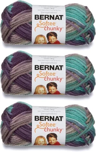 Miniatura 15 de Ovillo sólido Bernat Softee Chunky, Acrílico, Rojo Berry, Paquete de 1