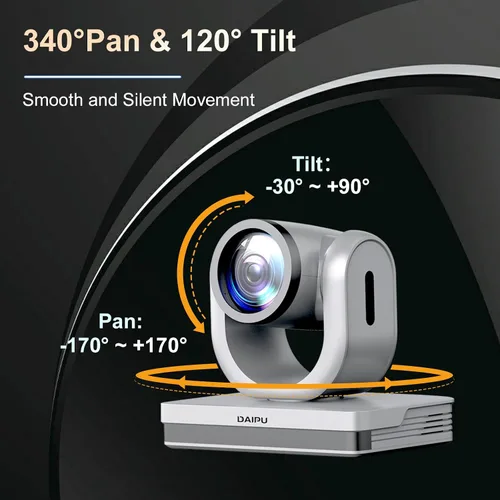 Miniatura 8 de Cámara PTZ 20X Zoom óptico 60fps HDMI USB SDI LAN PoE AI Seguimiento automático PTZ Cámara de conferencia para iglesia Transmisión en vivo