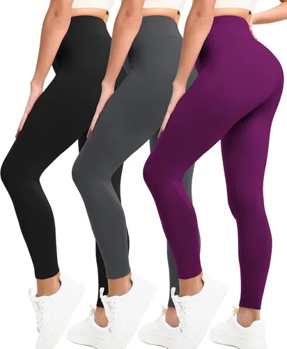 Miniatura 15 de Natural Feelings Buttercloud - Paquete de 3 leggings para mujer, cintura alta, pantalones de yoga suaves como la mantequilla, para uso diario