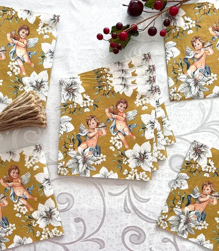 Miniatura 2 de AM Décor - 20 servilletas de papel de 3 capas de 3 capas para cenas de vacaciones, decoupage decorativo, 13 x 13 pulgadas (desplegadas)
