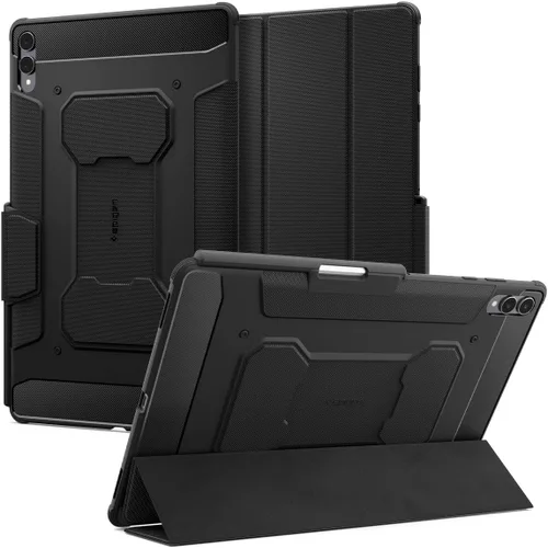 Miniatura 8 de Spigen Funda Rugged Armor para Galaxy Tab S8 (2022) / Tab S7 (2020) con soporte para bolígrafo S integrado, color negro