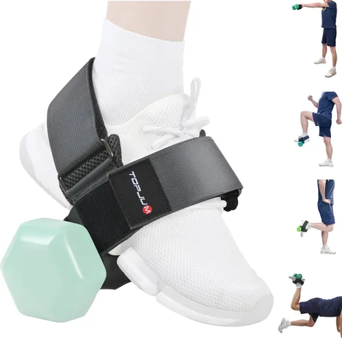 Miniatura 9 de Accesorio Original para Pie de Mancuerna, Entrenador de Tibial, Pesas de Tobillo Ajustables, Correas de Tobillo para Levantamiento de Pesas, Negro