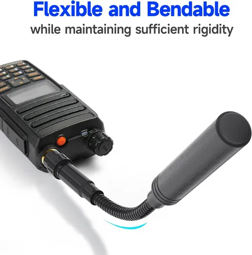 Miniatura 4 de Eightwood Antena de radio de jamón de cuello de cisne VHF/UHF 144/430MHz Antena táctica amateur flexible Conector hembra SMA para radios