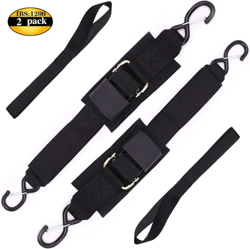 Miniatura 7 de Correas de amarre para remolque de barco, correas de amarre con ganchos de cierre y accesorios de bucle suave, correas de seguridad ajustables