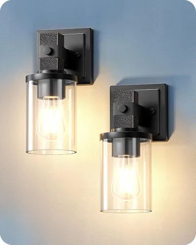 Miniatura 9 de EDISHINE Juego de apliques de pared de 2, accesorios de iluminación de tocador de estilo granja para baño, lámpara de montaje en pared rústica