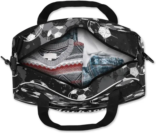 Miniatura 7 de Bolsa de lona personalizada para niños, bolsa de gimnasio deportiva personalizada para niños, bolsa de mano para el fin de semana para viajes, Ball 3