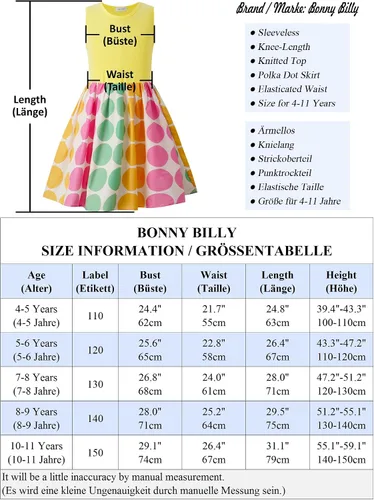 Miniatura 3 de Bonny Billy Vestidos sin mangas de algodón con estampado floral para niña