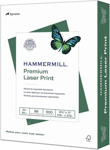 Miniatura 10 de Hammermill Papel para impresora, impresión láser premium 24 lb, 8.5 x 11-5 resma (2,500 hojas), 98 brillante, fabricado en los Estados Unidos