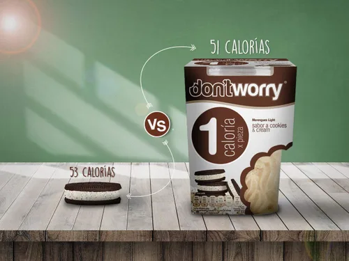 Miniatura 2 de Don't Worry Galletas de merengue aptas para dieta cetogénica, galletas y crema, paquete de 2, solo 1 calorías por pieza, dulces saludables