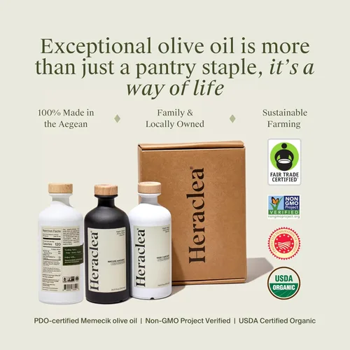 Miniatura 7 de Heraclea - Cosecha Temprana - Aceite de Oliva Extra Virgen - Aceite de Oliva Orgánico - Extra Virgen - Prensado en Frío - Aceite de Oliva EVO Rico