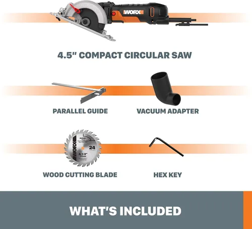 Miniatura 2 de Worx WX439L 4.5 Amp WORXSAW 4.5" Sierra circular compacta eléctrica