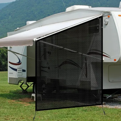 Miniatura 9 de NAIMORUI Pantalla para toldo de autocaravana con cremallera, pantalla frontal de toldo de autocaravana de 8' x 9'3", malla negra, bloqueador UV