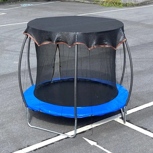 Miniatura 8 de Funda de sombra para cama elástica redonda de 10 pies, cubierta redonda para cama elástica al aire libre para protección solar y bloqueo de hojas