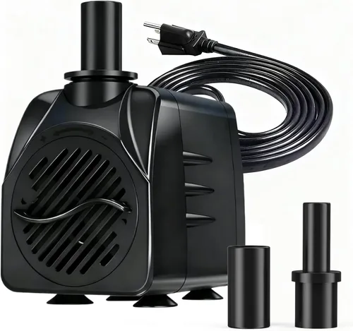 Knifel Bomba de Agua Sumergible 200GPH (750L/H,16W), Bomba de Fuente Ultra Silenciosa con 5.2 pies de Alta Elevación, Bomba de Estanque para Tanque