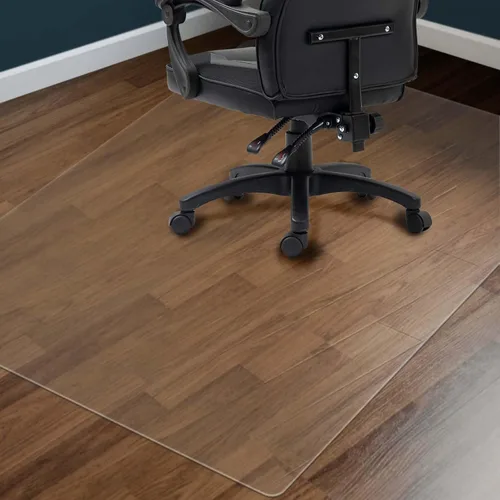 Miniatura 9 de Alfombrilla para silla de oficina para suelo de madera dura: 63" x 51" alfombrilla de suelo extra grande para silla con ruedas y escritorio de Limpio