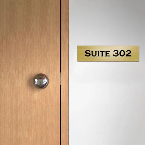 Miniatura 6 de Placa de identificación personalizada grabada para puerta o pared, placa de identificación personalizada para puerta de oficina con adhesivo
