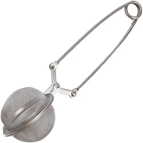 Miniatura 8 de Colador de té de malla de acero inoxidable con asa, filtro de metal, bola de filtro de té, café, hierba, especias, difusor de té (1 unidad, pequeña)