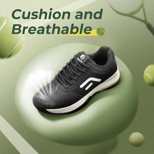 Miniatura 5 de FitVille Wide & Extra Wide Pickleball Shoes Men Tennis Racquetball Squash Shoes for Men All Court with Arch Support-Tennis V3