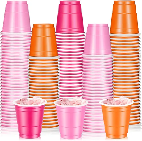 Miniatura 10 de Roshtia Paquete de 100 vasos de plástico de 2 onzas, mini vasos de chupito desechables de graduación de 2 onzas para fiesta de graduación, boda