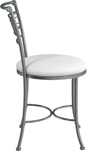 Miniatura 10 de Hillsdale Furniture Dutton - Taburete de tocador, cromado