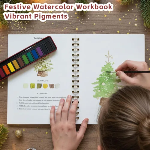 Miniatura 2 de Libros de trabajo de acuarela, kit de pintura de acuarela para principiantes, perfecto para regalar para despertar creatividad y alegría para Ramo