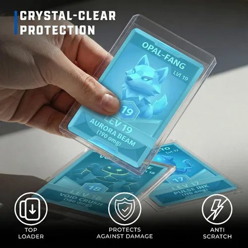 Miniatura 6 de CARDGUARD Cargadores superiores regulares transparentes de 3 x 4 pulgadas para tarjetas con mangas, 25 unidades, protección premium duradera y sin