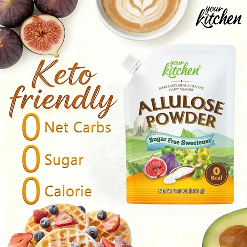 Miniatura 2 de Your Kitchen Azúcar en polvo de alulosa cetogénica, 99.9% edulcorante de alulosa, sustituto natural del azúcar, sin gluten, vegano, sin eritritol