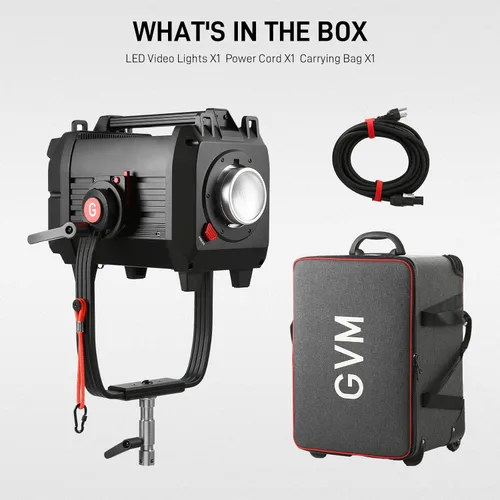 Miniatura 9 de GVM - Luz de video LED de 1200 W, kit de iluminación de película AIO 1200B, kit de iluminación de fotografía de 42800lux/9.8 ft con control DMX