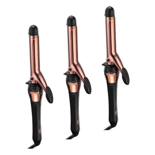Miniatura 10 de INFINITIPRO BY CONAIR Rizador de titanio de oro rosa de 1 1/4 pulgadas, barril de 1 ¼ de pulgada produce rizos sueltos, para uso en cabello mediano