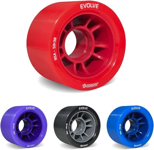 Miniatura 8 de Bont Skates - Evolve Roller Derby Skate Wheel - Indoor Roller Skate Wheels - Rollerskate Wheels Azul 88A - Paquete de 4