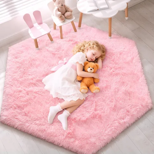 Miniatura 156 de EVOIONOS - Alfombra redonda gris para dormitorio, 5x5 pies; alfombras circulares suaves y esponjosas para sala de estar, alfombras de felpa peludas