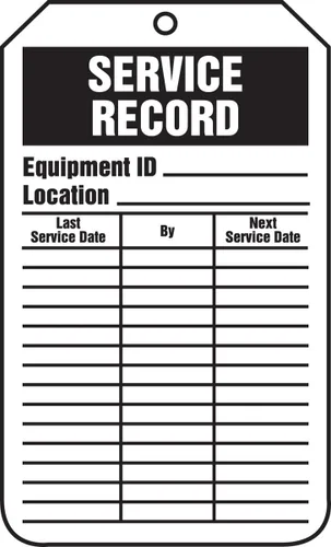 Miniatura 2 de Accuform Signs TRS319CTP - Etiqueta de registro de estado, leyenda "registro de servicio", 5.75 pulgadas de largo x 3.25 pulgadas de ancho x 0.010