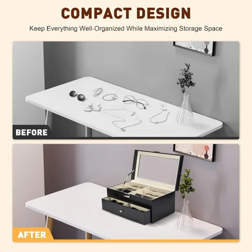 Miniatura 8 de Caja para anteojos de Co-z, organizador de anteojos, caja de almacenamiento con visualización
