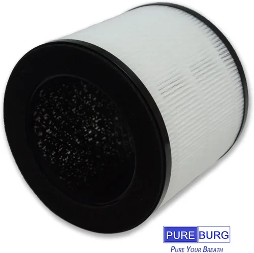 Miniatura 2 de PUREBURG Filtros de repuesto AF1 compatibles con purificadores de aire BLACK+DECKER BAPT01 y BAPT02, paquete de 2 unidades H13 HEPA de 3 etapas