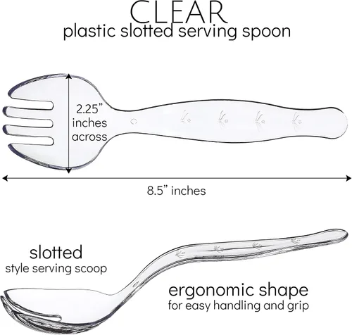 Miniatura 2 de Plasticpro Tenedores de plástico desechables duraderos y resistentes, utensilios de servir transparentes, paquete de 4