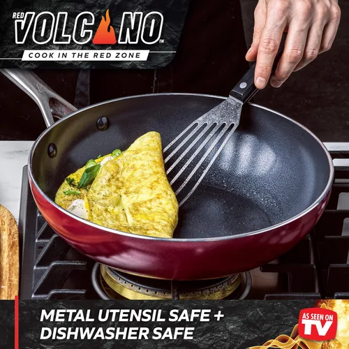 Miniatura 3 de Wok multifunción de cerámica antiadherente con textura saludable de 11 pulgadas / sartén de uso diario / Sartén de chef con tapa
