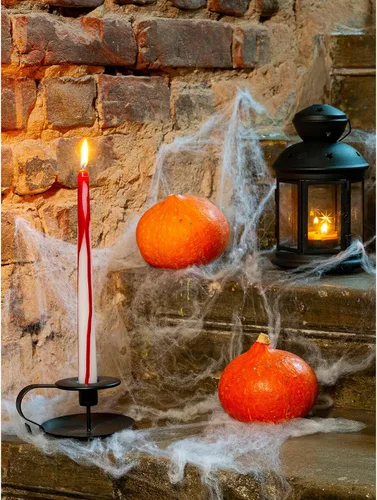 Miniatura 6 de CANDWAX - Velas cónicas de 10 pulgadas, juego de 4, sin aroma, arden durante 8 horas, sin goteo, ideales para Halloween u otras fiestas temáticas