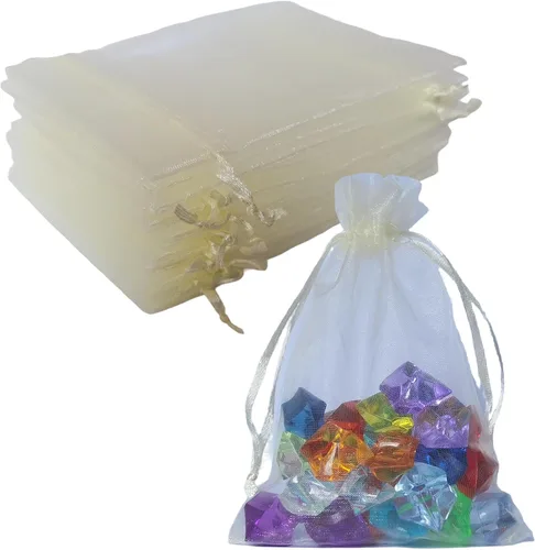 Miniatura 19 de Paquetes de 100 bolsas de organza de 4 x 6 pulgadas, color azul bebé para baby shower, Navidad, recuerdos de fiesta, cumpleaños, boda, despedida