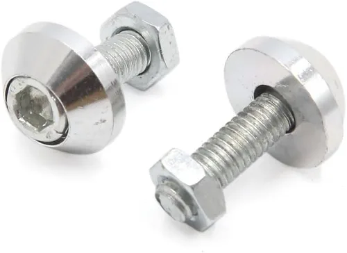 Miniatura 3 de uxcell 4 piezas de aleación de aluminio de tono plateado universal coche motocicleta placa decorativa tornillo