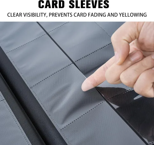 Miniatura 4 de Premium Carpeta de cartas con más de 1000 bolsillos, carpeta de álbum de 16 bolsillos para cartas coleccionables sin anillas, carpeta de bolsillo