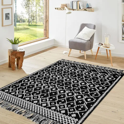 Miniatura 62 de IOHOUZE Alfombra de Área Lavable 4x6 Antideslizante con Respaldo de Goma Alfombras Tejidas para Entrada Interior Alfombras de Dormitorio Alfombra