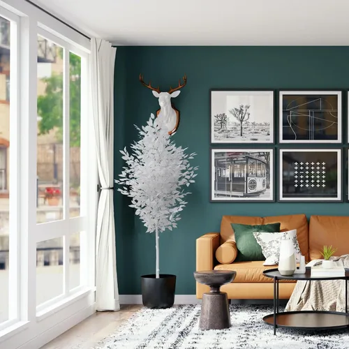 Miniatura 6 de Árboles de ficus artificiales de 6 pies, planta falsa blanca grande para decoración de bodas en interiores del hogar